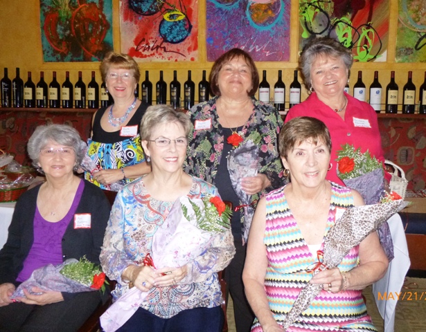 May Birthdays - Back row - Beth Gloss, Phyllis Horing, Barbara Frazier,Front row- Ann Rogers, Rita Brown, Donna Stull